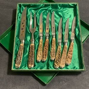 Vintage German carving set and knives